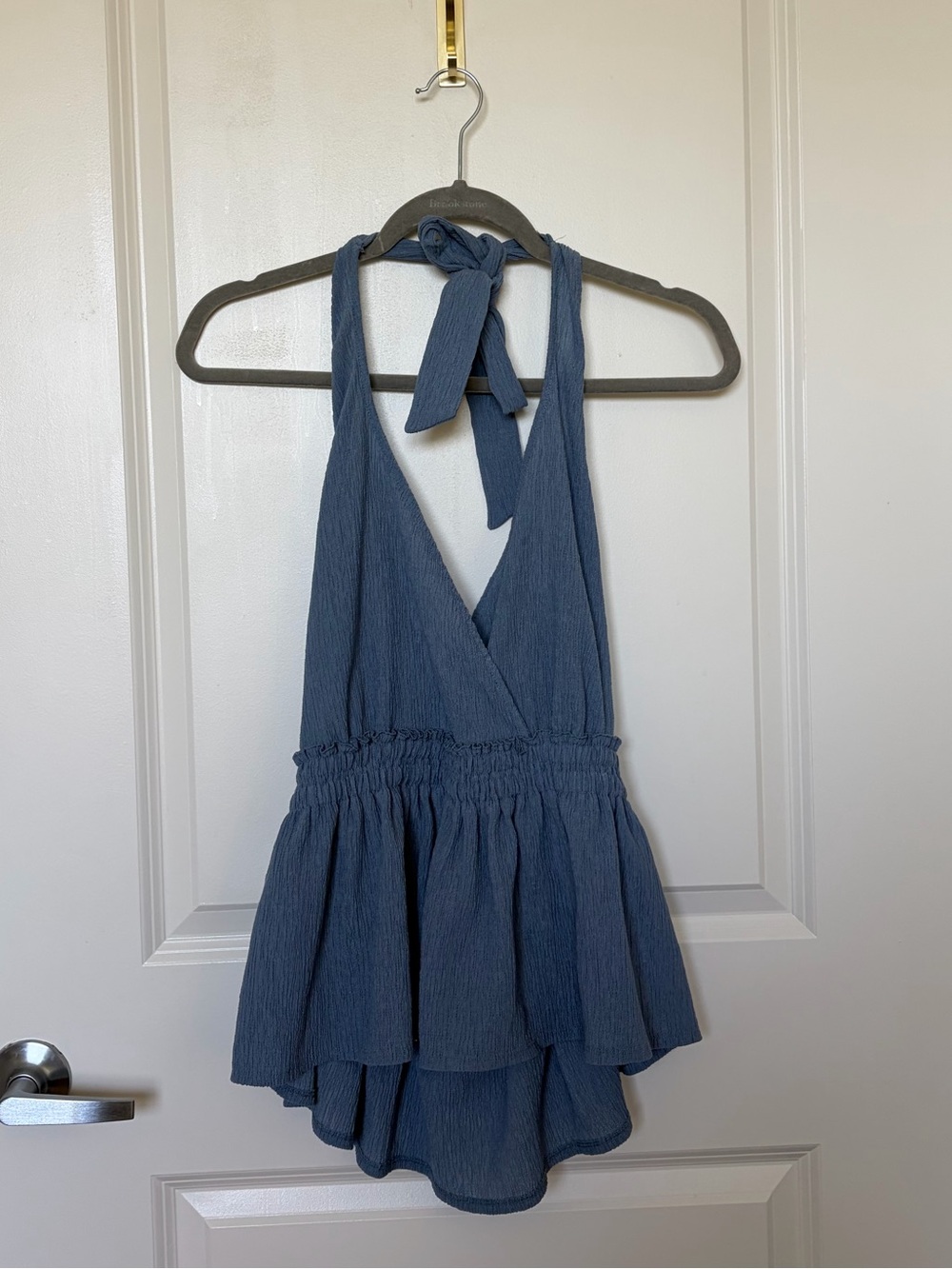 Express Blue Halter Top